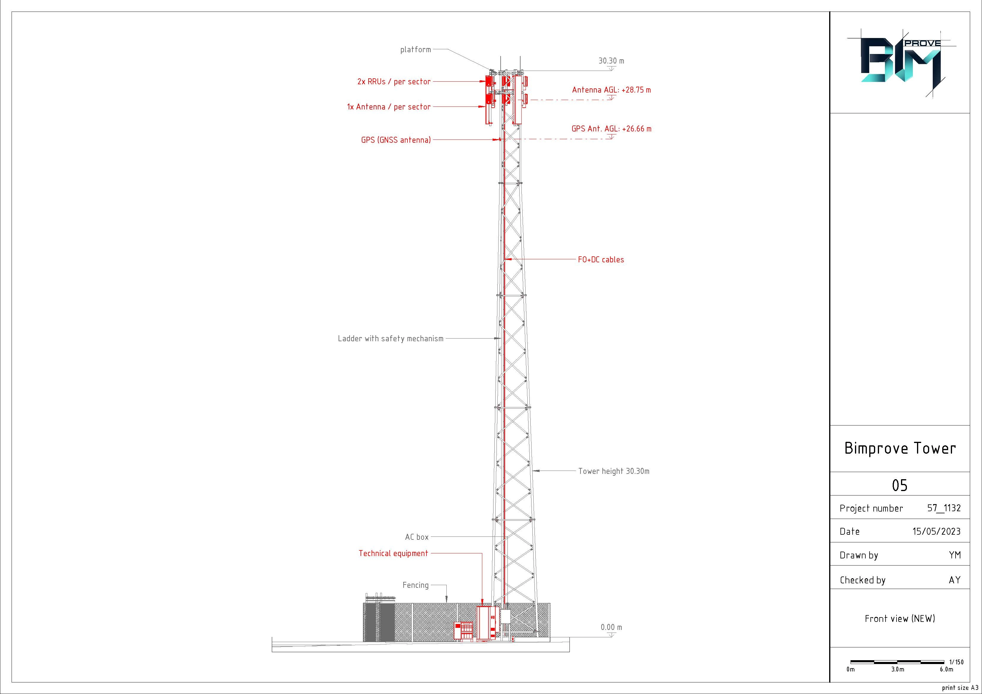 Telecom project: Steel tower | BIMPROVE